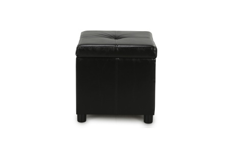 Пуф Квин экокожа черная