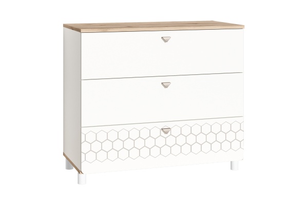 Комод Эйп 13.322 белый шагрень / дуб белый