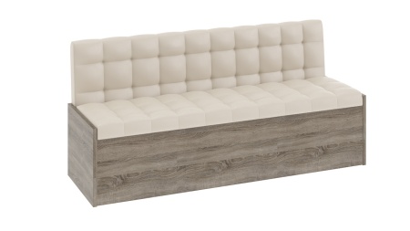 Скамья прямая «Форест» (Дуб Сонома трюфель/Кожзам бежевый)