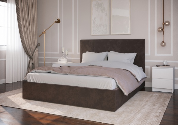 Кровать Диана велюр шоколад