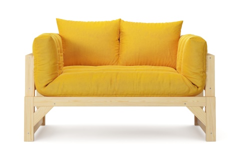 Диван кушетка Амбер желтый