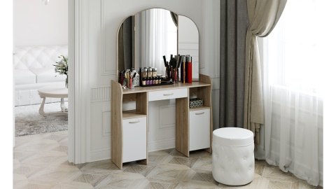 Туалетный Столик с Зеркалом Софи №2 Разные Цвета/Ш-1068 × Г-330 × В-1620 мм
