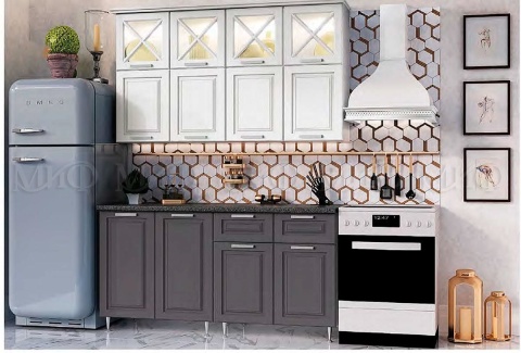 Кухонный Гарнитур Кармен New  №4 МДФ 1600 мм (Высота верхних ящиков 900 мм)